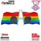 Gafas de sol bandera con los colores emblemáticos de la bandera LGTB · Diverty Sex