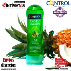 Exotic Escape 200 ml · Gel de masaje  2 In 1 · Control