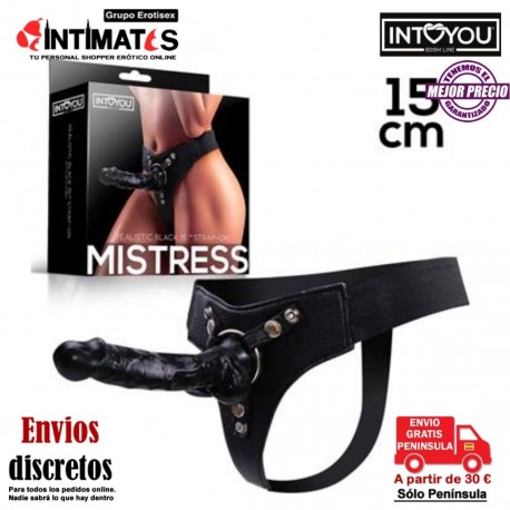 Mistress · Arnés elástico con consolador de 150mm · Intoyou
