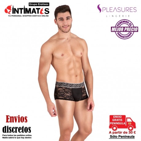 Bóxer floral  negro - TU · Pleasures Lingerie
