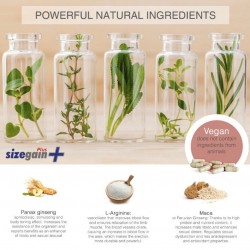 Sizegain Plus 30 uds. · Refuerza la masculinidad y mejora la potencia · 500Cosmetics