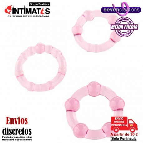 Stay Hard · Kit de tres anillas de silicona · Seven Creations
