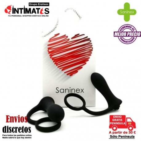 Brave · Plug vibrador anal con anillo· Saninex