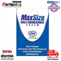 Max Size 4 ml ·  Crema potenciadora masculina · Swiss Navy