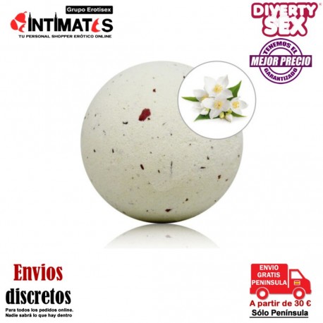 Bomba de baño con aroma y pétalos de rosa · Diverty Sex