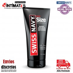 Max Size 150 ml · Para hombres que buscan más volumen, intensidad y emoción · Swiss Navy