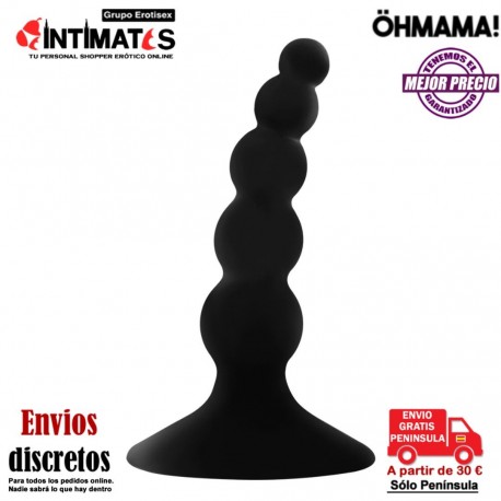 Plug anal de silicona curvado y acanalado · ÖhMama