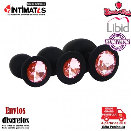 Anal Training Kit · Set de plugs anales rosa · Candy & Lust