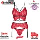 Mettia · Conjunto rojo con liguero · Obsessive