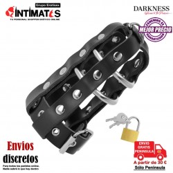 Black Penis Cage · Jaula de castidad de cuero · Darkness