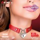 Choker · Collar de cuero vegano con corazón de candado · Cinderella