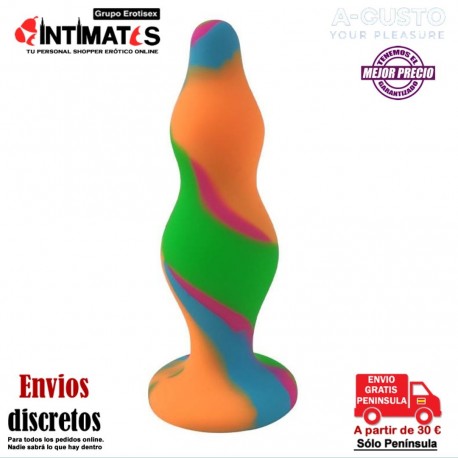 Plug anal de silicona multicolor · A-Gusto