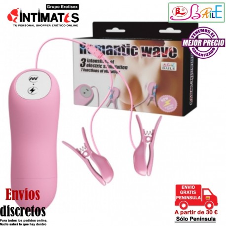 Romantic Wave · Pinzas para pezones con vibración y electroestimulación · Baile