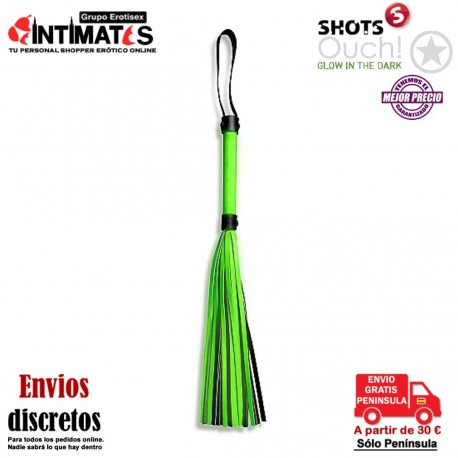 Flogger - Neon · Fusta que brilla en la oscuridad · Ouch! Glow in the Dark