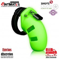 Silicone Cock Cage 3.5" · Dispositivo de castidad · Ouch! Glow in the Dark