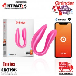 Double Pleasure · Vibrador para parejas con control remoto y App - Rosa · Oninder