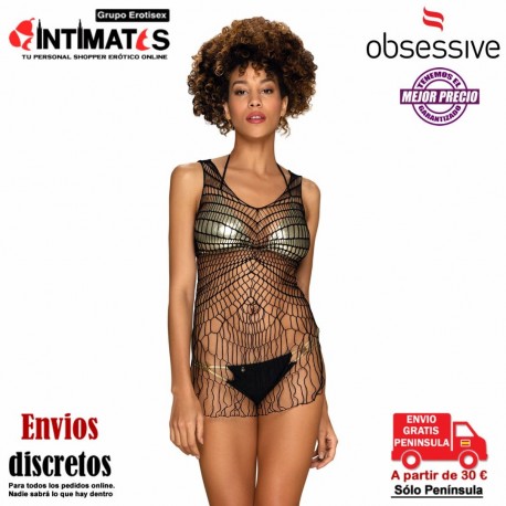 D607 · Delicado vestido de punto negro · Obsessive