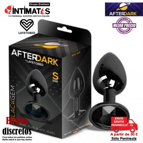 BlackGem - S · Plug anal metálico con joya · AfterDark