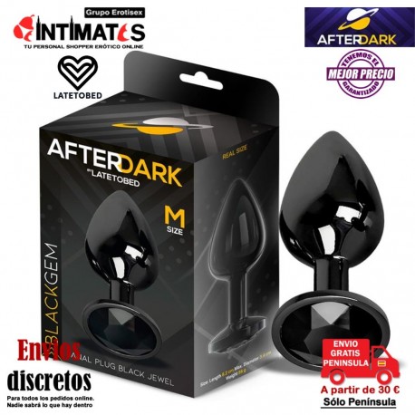 BlackGem - M · Plug anal metálico con joya · AfterDark