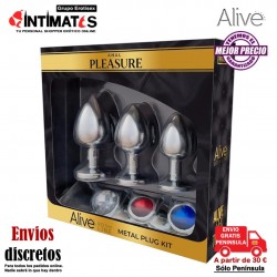Anal Pleasure · Set de 3 dilatadores anales de metal con joya · Adrien Lastic