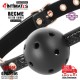Mordaza de cuero vegano con bola · Begme Black Edition