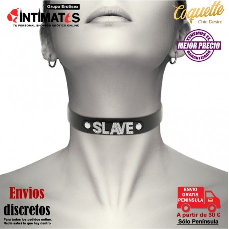 Slave · Gargantilla de cuero vegano · Coquette Chic Desire