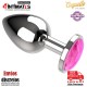 Plug anal de metal con joya en la base - M 35 mm · Coquette