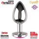 Plug anal de metal con joya en la base - M 35 mm · Coquette