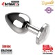 Plug anal de metal con joya en la base S - 27 mm · Coquette