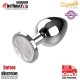 Plug anal de metal con joya en la base S - 27 mm · Coquette