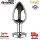 Plug anal de metal con joya en la base L - 90 mm · Coquette