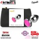 Plug anal de metal con joya en la base S - 27 mm · Coquette