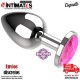 Plug anal de metal con joya en la base S - 27 mm · Coquette