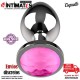 Plug anal de metal con joya en la base L - 90 mm · Coquette