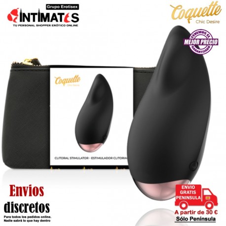 Estimulador de clítoris recargable - Negro / Dorado · Coquette