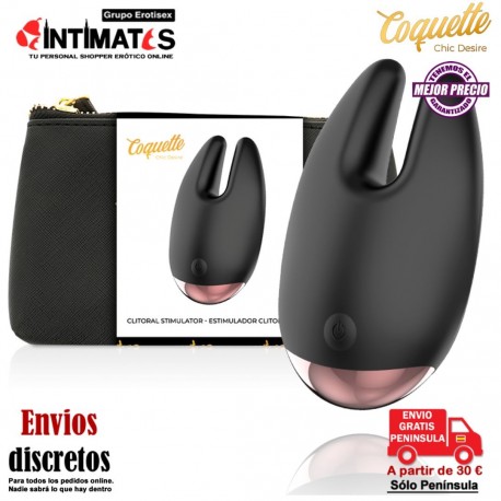 Estimulador de clítoris recargable - Negro / Dorado · Coquette