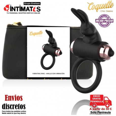 Anillo vibrador - Negro / Dorado · Coquette