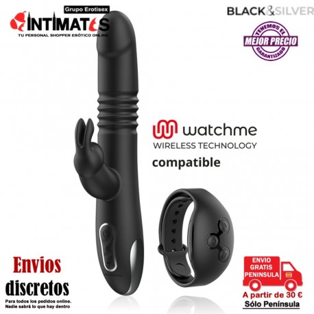 Kenji · Vibrador compatible con Watchme · Black & Silver