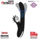 Bunny Storm · Vibrador con estimulador de clítoris y rotación · Black&Silver