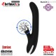 Bunny Storm · Vibrador con estimulador de clítoris y rotación · Black&Silver