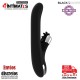 Bunny Storm · Vibrador con estimulador de clítoris y rotación · Black&Silver