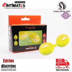 Geisha Lastic Balls · Bolas Ben Wa 103mm - Amarillo · Chisa
