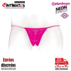 Tanga vibrador con abertura y pezoneras · Neon