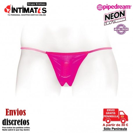 Tanga vibrador con abertura y pezoneras · Neon