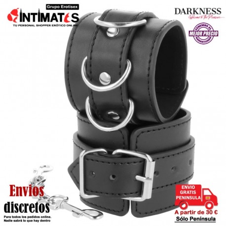 Ankle Cuffs · Esposas ajustables de cuero para tobillos · Darkness