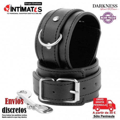 Black HandCuffs · Esposas ajustables de cuero para muñecas · Darkness