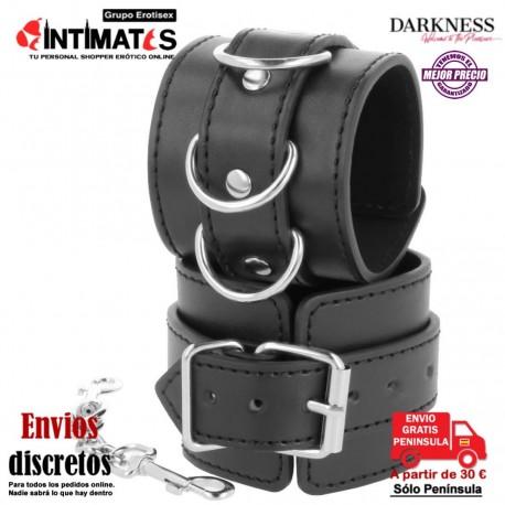 Black Hand Cuffs · Esposas ajustables de cuero · Darkness