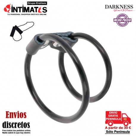Flexible Cock Rings · Anilla doble para el pene · Darkness