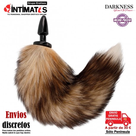 Plug anal de silicona con cola - 10cm · Darkness