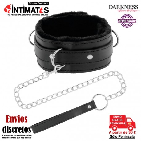 Black Furry Collar · Collar forrado con cadena · Darkness